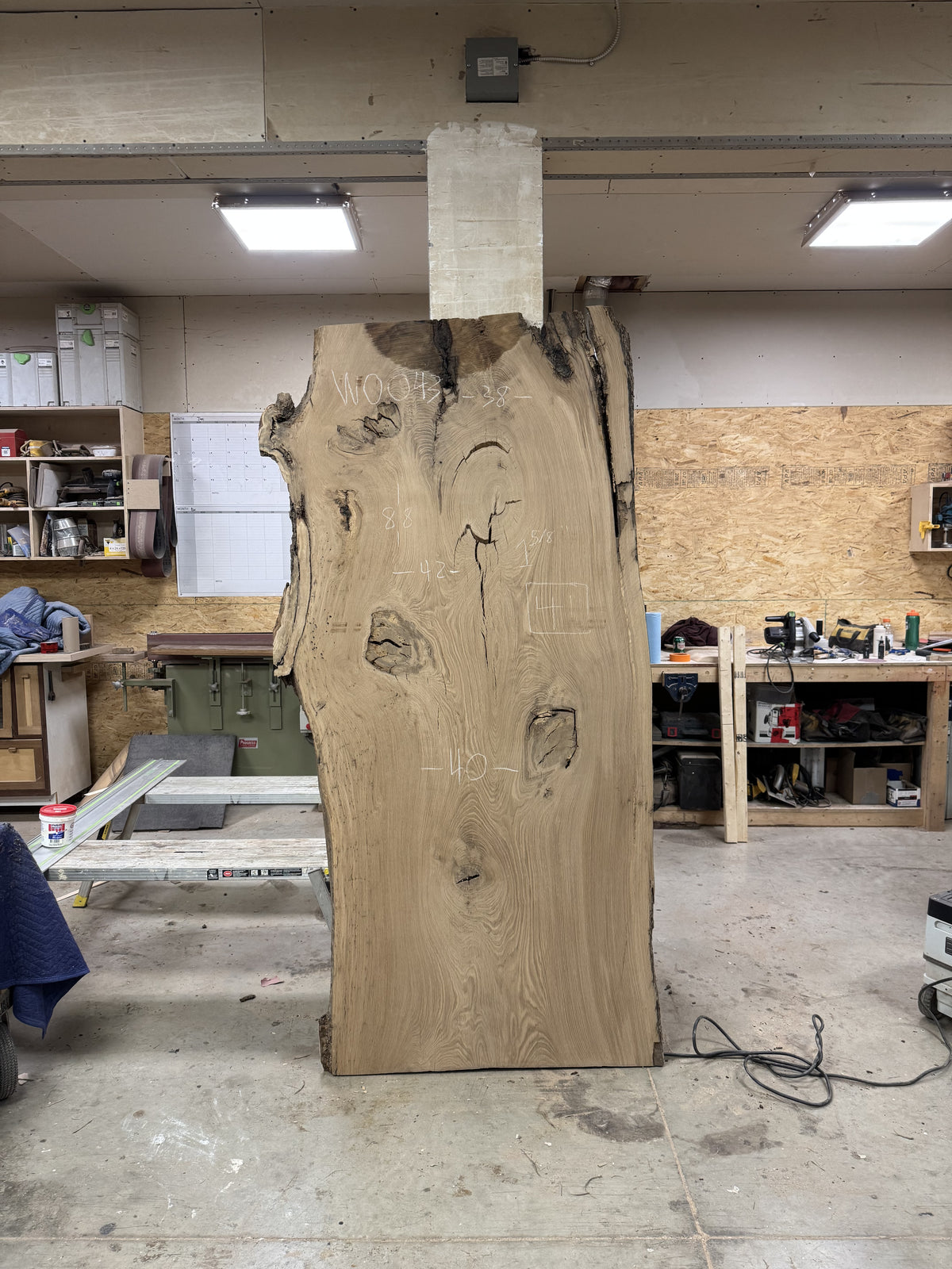 White Oak Slab WO043 - Crown Point Wood Co.